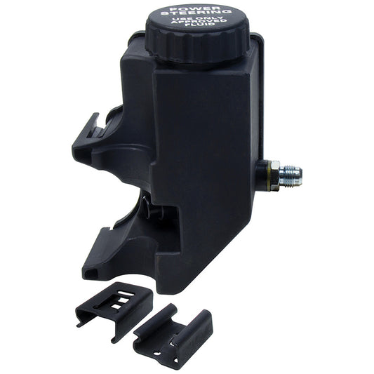 Power Steering Reservoir - Bolt-On - Clips Included - Cap Required - Plastic - Black - Allstar Type 2 Pump - Kit