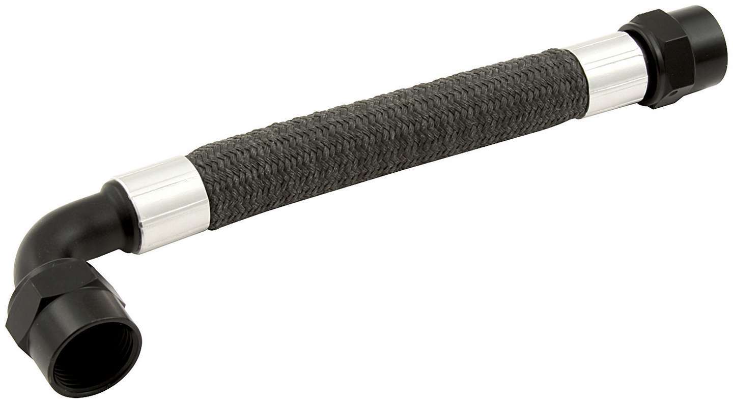 Power Steering Hose - 10 AN 90 Degree / Straight Hose Ends - 9 in Long - KSE Gen2 Steering Box to Pump - Sprint Car - Each