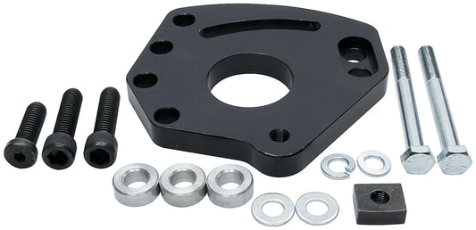 Power Steering Pump Bracket - Driver Side - Head Mount - Aluminum - Black Anodized - Short Water Pump - Small Block Chevy - Kit