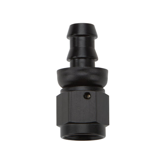 Fitting - Hose End - Straight - 8 AN Hose Barb to 8 AN Female - Aluminum - Black Anodized - Each