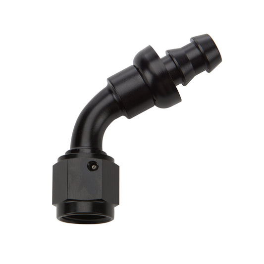 Fitting - Hose End - 60 Degree - 12 AN Hose Barb to 12 AN Female - Aluminum - Black Anodized - Each