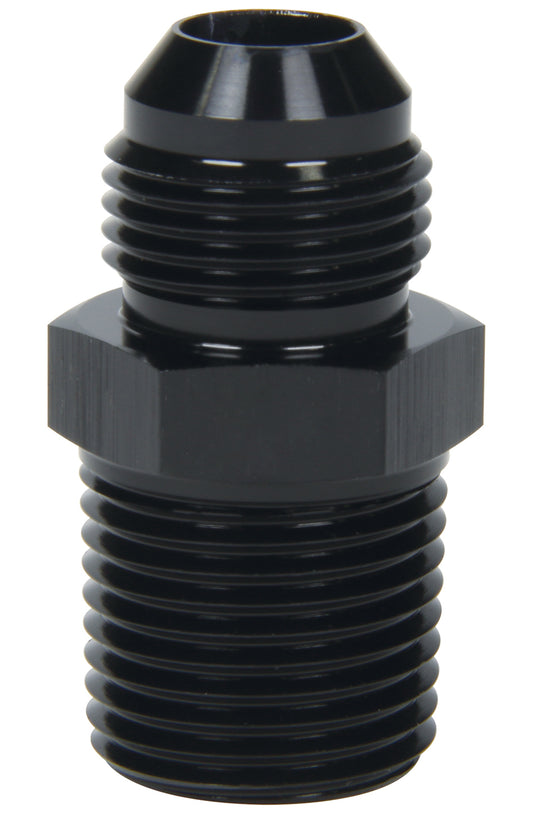 Fitting - Adapter - Straight - 4 AN Male to 1/8 in NPT Male - Aluminum - Black Anodized - Set of 10