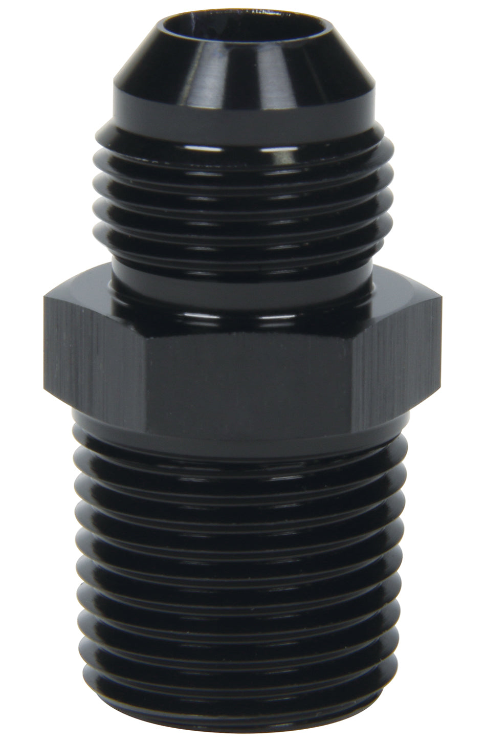 Fitting - Adapter - Straight - 4 AN Male to 1/8 in NPT Male - Aluminum - Black Anodized - Each