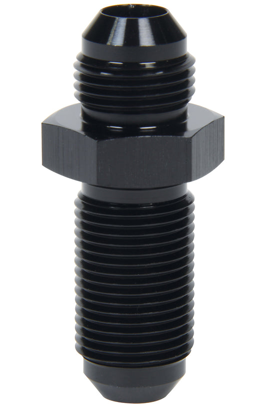 Fitting - Bulkhead - Straight - 8 AN Male to 8 AN Male Bulkhead - Aluminum - Black Anodized - Each