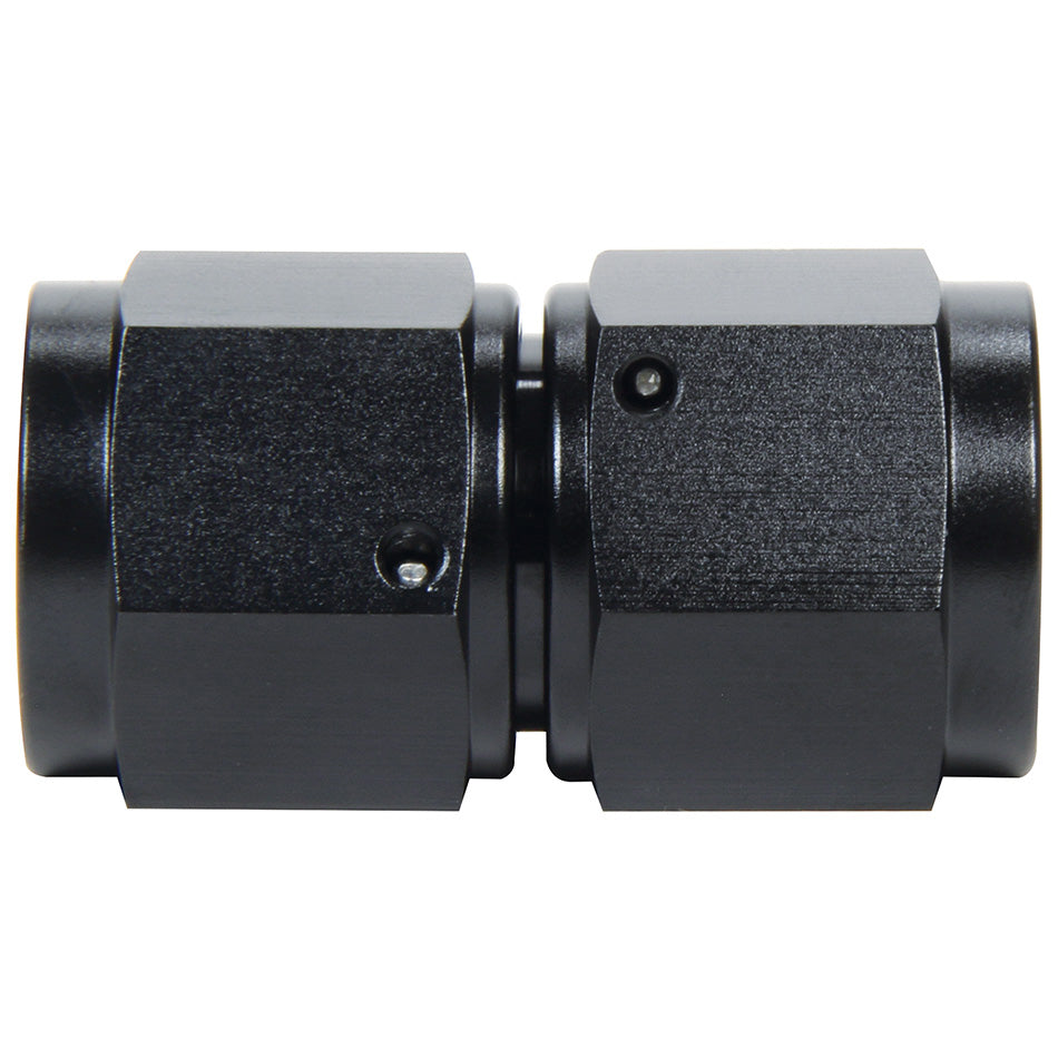 Fitting - Adapter - Straight - 4 AN Female Swivel to 4 AN Female Swivel - Aluminum - Black Anodized - Each