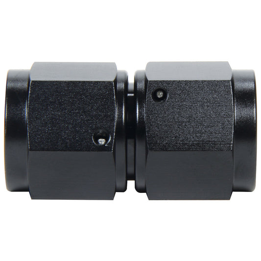 Fitting - Adapter - Straight - 8 AN Female Swivel to 8 AN Female Swivel - Aluminum - Black Anodized - Each