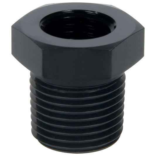Fitting - Bushing - 1/4 in NPT Female to 3/8 in NPT Male - Aluminum - Black Anodized - Each