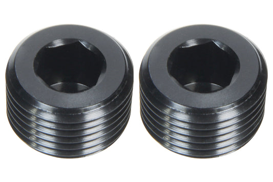 Fitting - Plug - 1/16 in NPT - Allen Head - Aluminum - Black Anodized - Pair