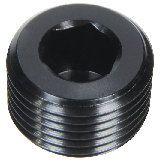 Fitting - Plug - 3/4 in NPT - Allen Head - Aluminum - Black Anodized - Each