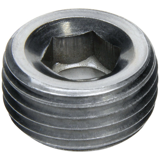 Fitting - Plug - 1/8 in NPT - Allen Head - Steel - Zinc Oxide - Pair