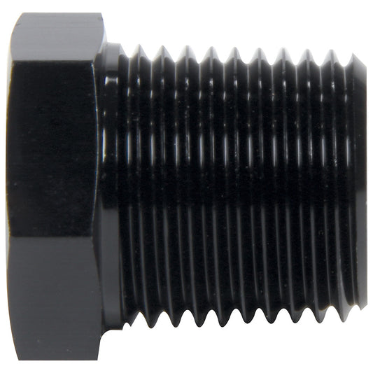 Fitting - Plug - 3/8 in NPT - Hex Head - Aluminum - Black Anodized - Each