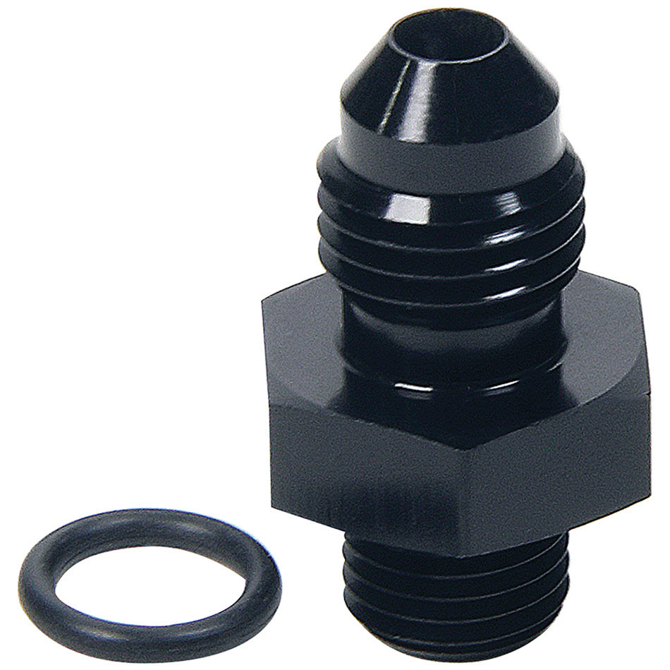 Fitting - Adapter - Straight - 4 AN Male to 3 AN Male O-Ring - Aluminum - Black Anodized - Each