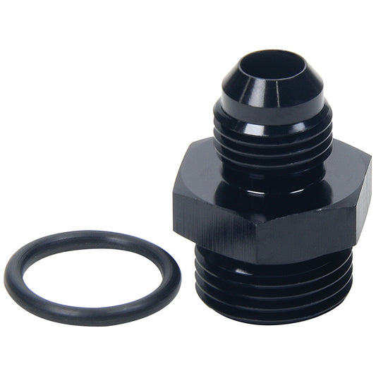 Fitting - Adapter - Straight - 4 AN Male to 6 AN Male O-Ring - Aluminum - Black Anodized - Each