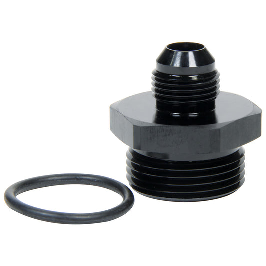 Fitting - Adapter - Straight - 6 AN Male to 12 AN Male O-Ring - Aluminum - Black Anodized - Each