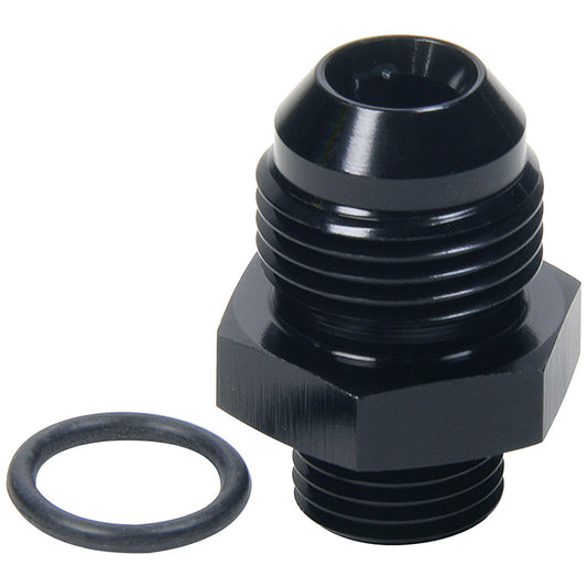 Fitting - Adapter - Straight - 8 AN Male to 6 AN Male O-Ring - Aluminum - Black Anodized - Each