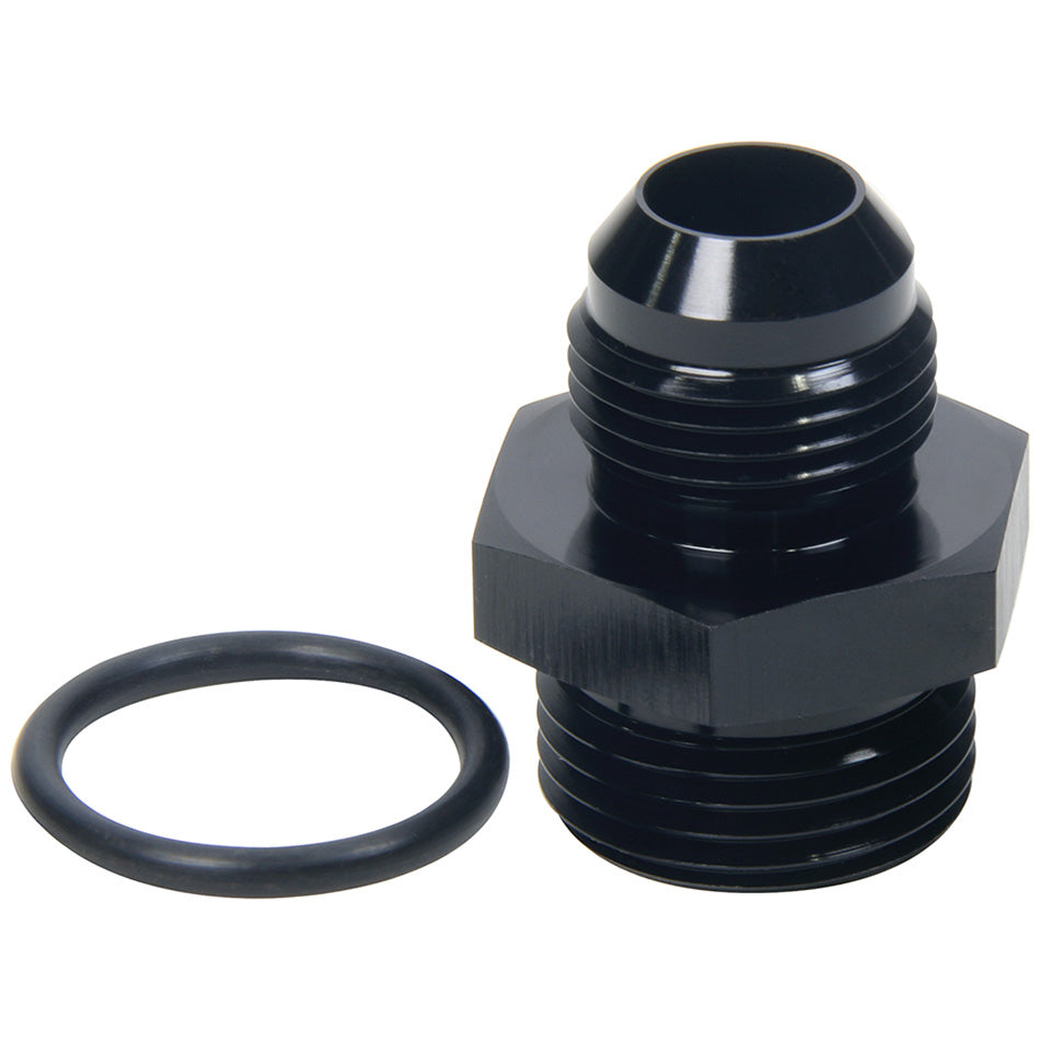 Fitting - Adapter - Straight - 8 AN Male to 10 AN Male O-Ring - Aluminum - Black Anodized - Each