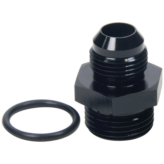 Fitting - Adapter - Straight - 8 AN Male to 10 AN Male O-Ring - Aluminum - Black Anodized - Each