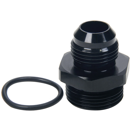 Fitting - Adapter - Straight - 8 AN Male to 12 AN Male O-Ring - Aluminum - Black Anodized - Each
