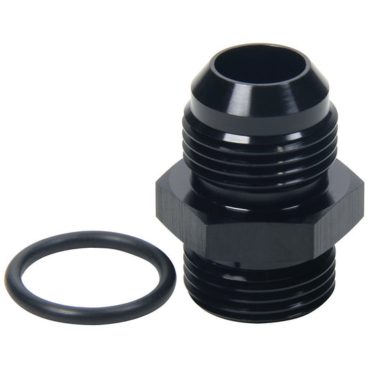 Fitting - Adapter - Straight - 12 AN Male to 12 AN Male O-Ring - Aluminum - Black Anodized - Each