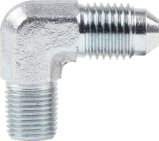 Fitting - Adapter - 90 Degree - 4 AN Male to 1/8 in NPT Male - Steel - Zinc Oxide - Set of 10