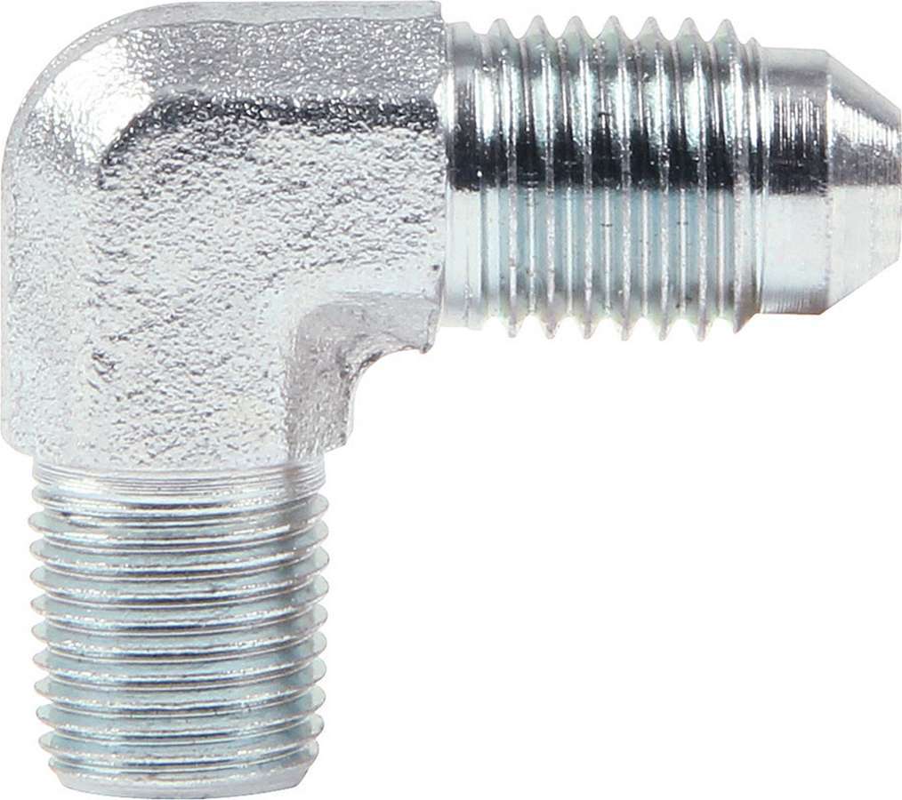 Fitting - Adapter - 90 Degree - 4 AN Male to 1/8 in NPT Male - Steel - Zinc Oxide - Each