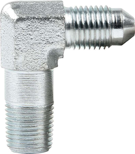 Fitting - Adapter - 90 Degree - 3 AN Male to 1/8 in NPT Male - Steel - Zinc Oxide - Each