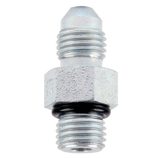 Fitting - Adapter - Straight - 4 AN Male to 7/16-20 in Male O-Ring - Steel - Zinc Oxide - Set of 10