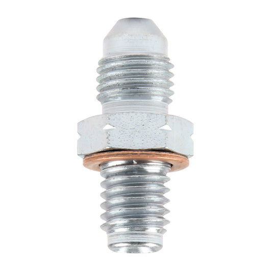 Fitting - Adapter - Straight - 4 AN Male to 10 mm x 1.50 Male - Steel - Zinc Oxide - Set of 10