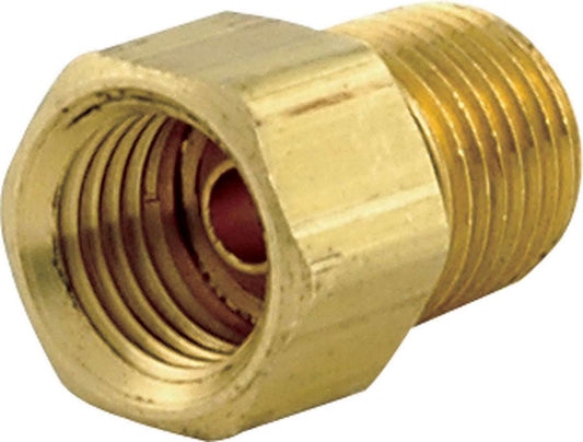 Fitting - Adapter - Straight - 3/8-24 in Inverted Flare Female to 1/8 in NPT Male - Brass - Natural - 3/16 in Hardline - Set of 50