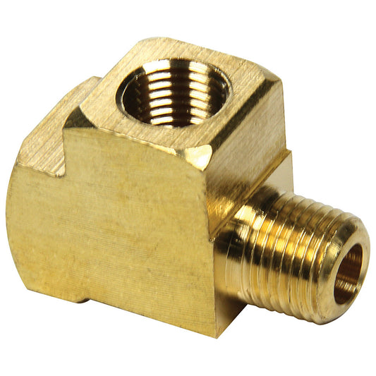 Fitting - Adapter Tee - 1/8 in NPT Female x 1/8 in NPT Female x 1/8 in NPT Male - Brass - Natural - Pair