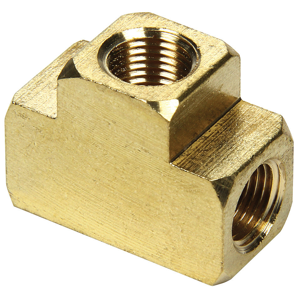 Fitting - Adapter Tee - 1/8 in NPT Female x 1/8 in NPT Female x 1/8 in NPT Female - Brass - Natural - Pair
