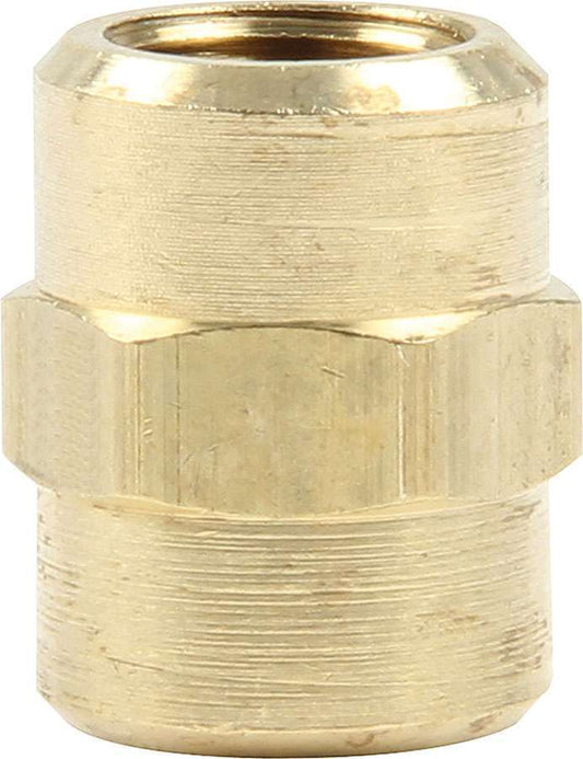 Fitting - Adapter - Straight - 1/8 in NPT Female to 1/8 in NPT Female - Brass - Natural - Set of 4