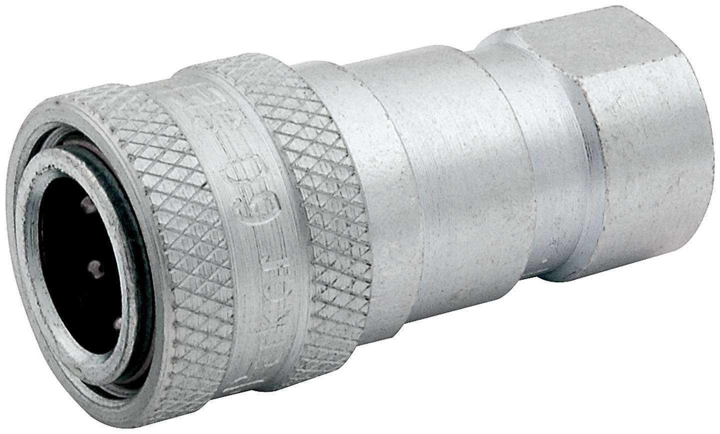 Fitting - Quick Disconnect - Female Half to 1/8 in NPT Female - Steel - Zinc Plated - Each