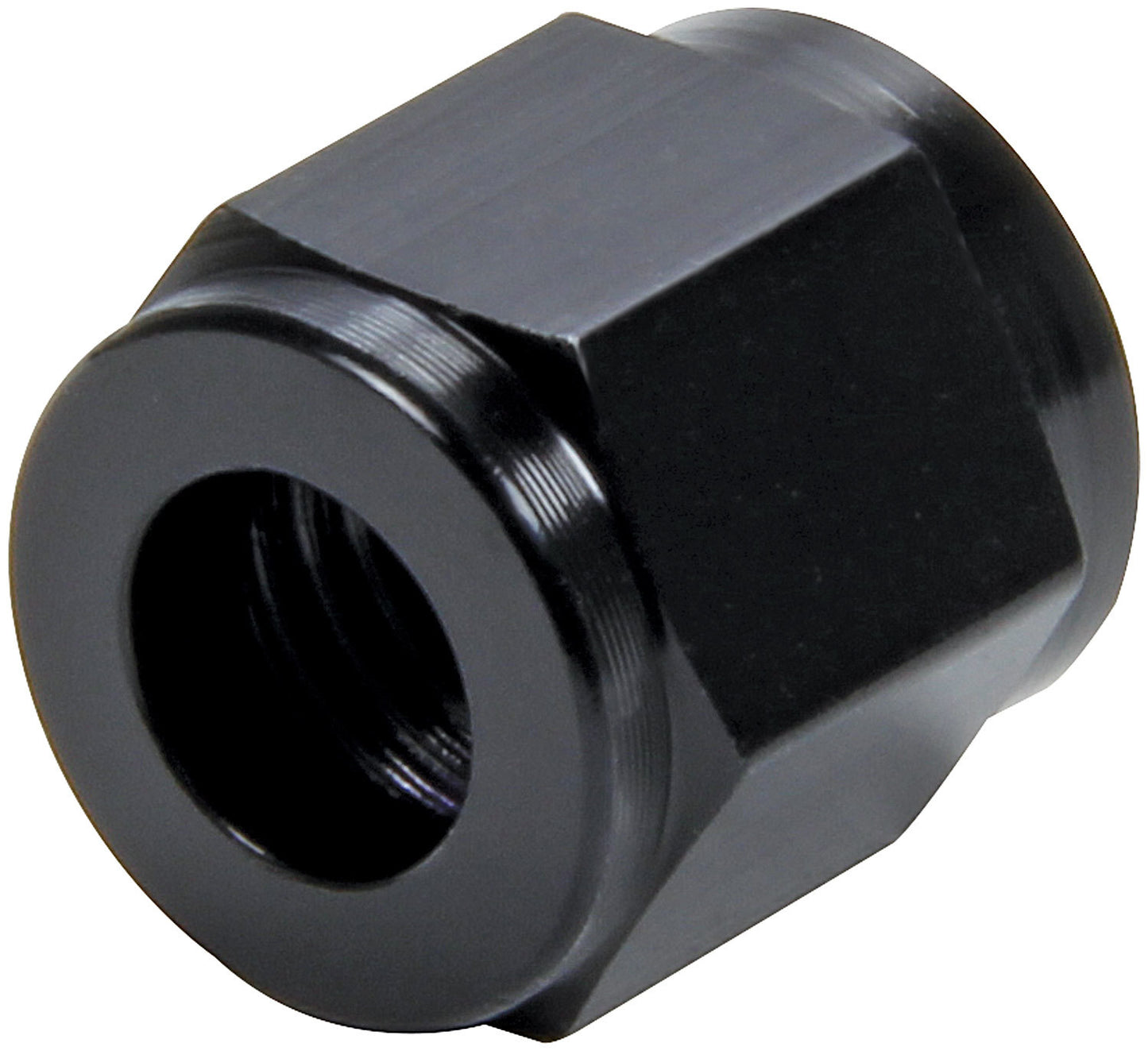 Fitting - Tube Nut - 4 AN - 1/4 in Tube - Aluminum - Black Anodized - Pair