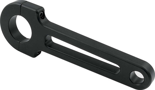 Steering Column Bracket - 1-3/4 in Diameter Tube - Clamp / Bolt-On - 7-1/2 in Length - Billet Aluminum - Black Anodized - Each