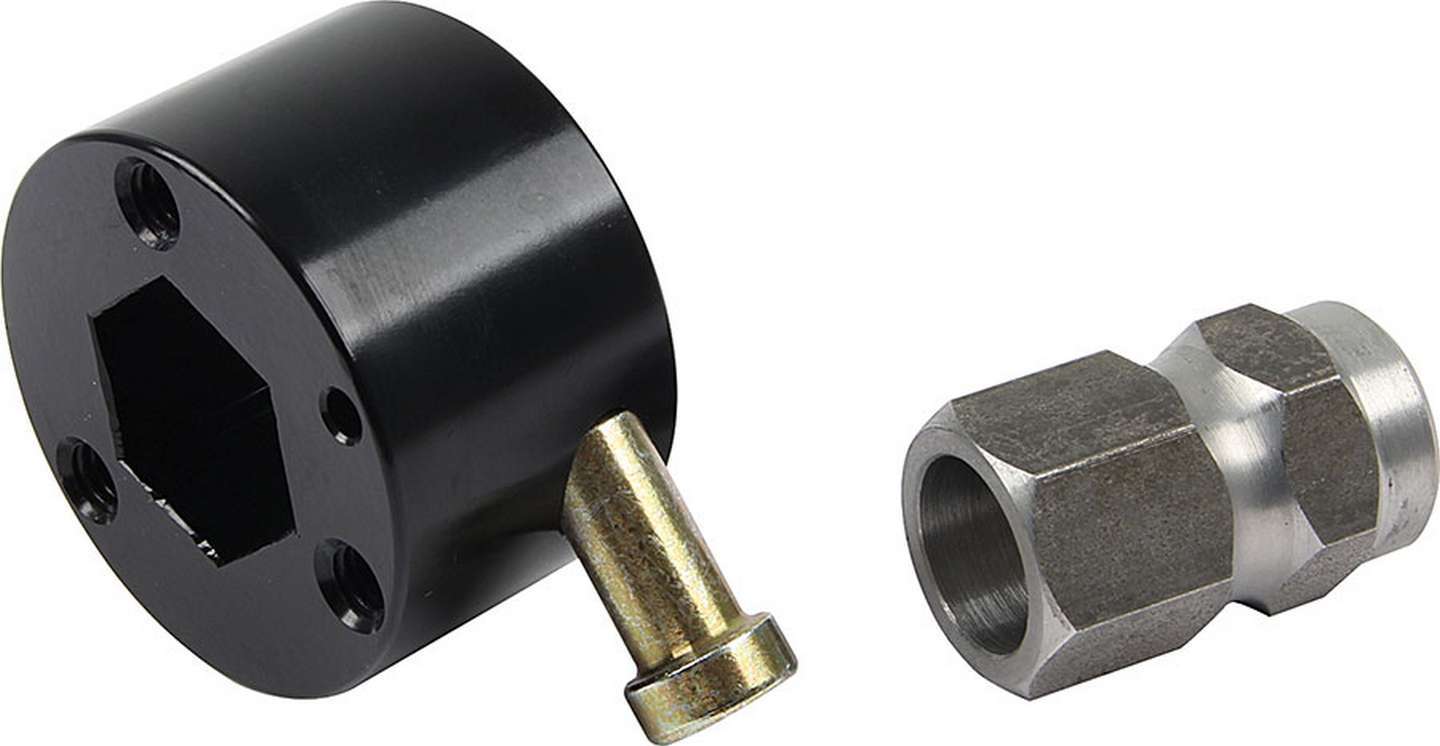 Steering Wheel Quick Release - Push Button Release - Hex Style - Aluminum - Black Anodized - 3/4 in Shaft - Set of 10