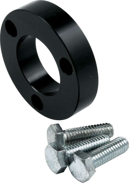 Steering Wheel Spacer - 1/2 in Thick - Hardware Included - Aluminum - Black Anodized - Each