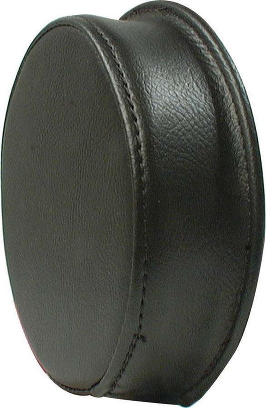 Steering Wheel Pad - 5.75 in OD - 2 in Thick - Round - Hook and Loop Attachment - Vinyl - Black - Each