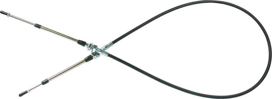 Shifter / Throttle Cable - 60 in Long - 3 in Stroke - 10-32 Cable Thread - 7/16 in Mounting Thread - Steel Cable - Plastic Liner - Each