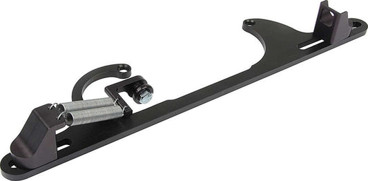 Throttle Cable Bracket - Carb Mount - Return Spring - Aluminum - Black Anodized - GM Cable - Square Bore - Kit