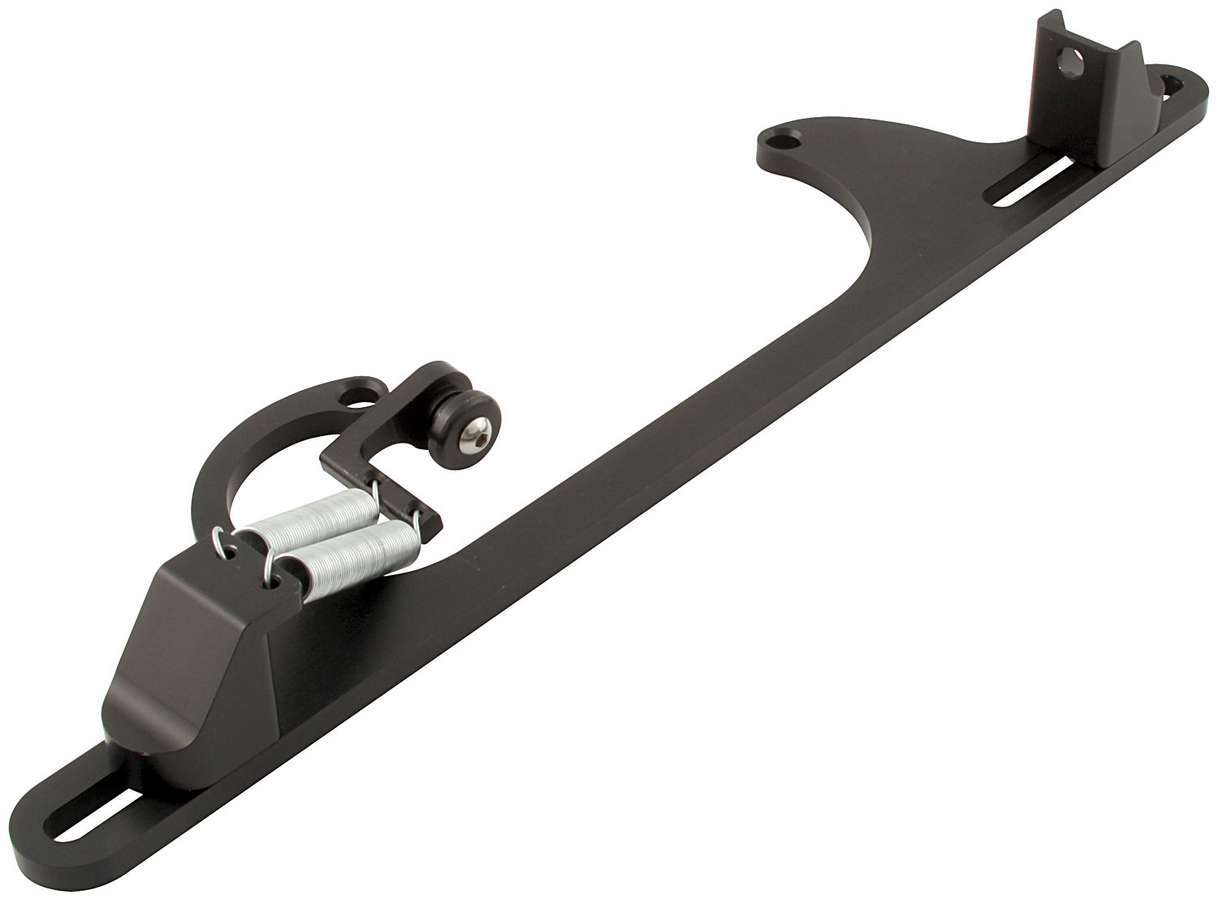 Throttle Cable Bracket - Carb Mount - Return Spring - Aluminum - Black Anodized - Lokar Cable - Square Bore - Kit