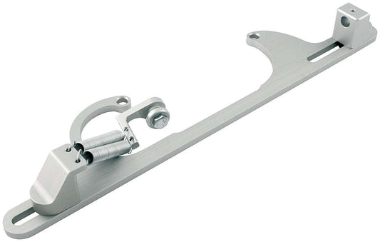 Throttle Cable Bracket - Carb Mount - Return Spring - Aluminum - Clear Anodized - Morse Cable - Square Bore - Kit