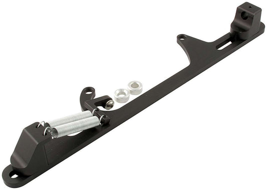 Throttle Cable Bracket - Carb Mount - Return Spring - Aluminum - Black Anodized - Morse Cable - Dominator Flange - Kit