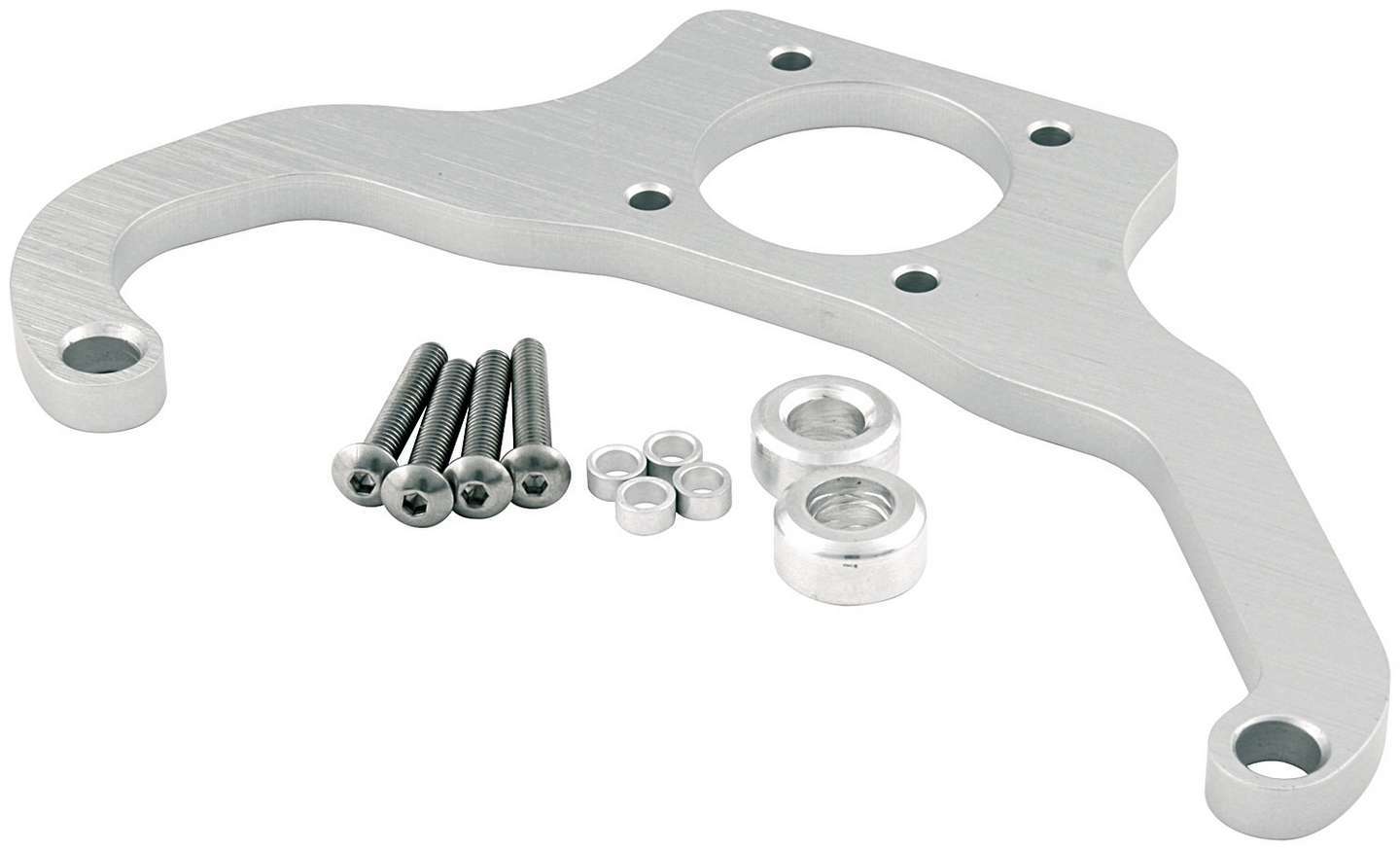 Fuel Pressure Regulator Bracket - Single Regulator - Aluminum - Natural - Magnafuel Regulator - Dominator Flange - Each