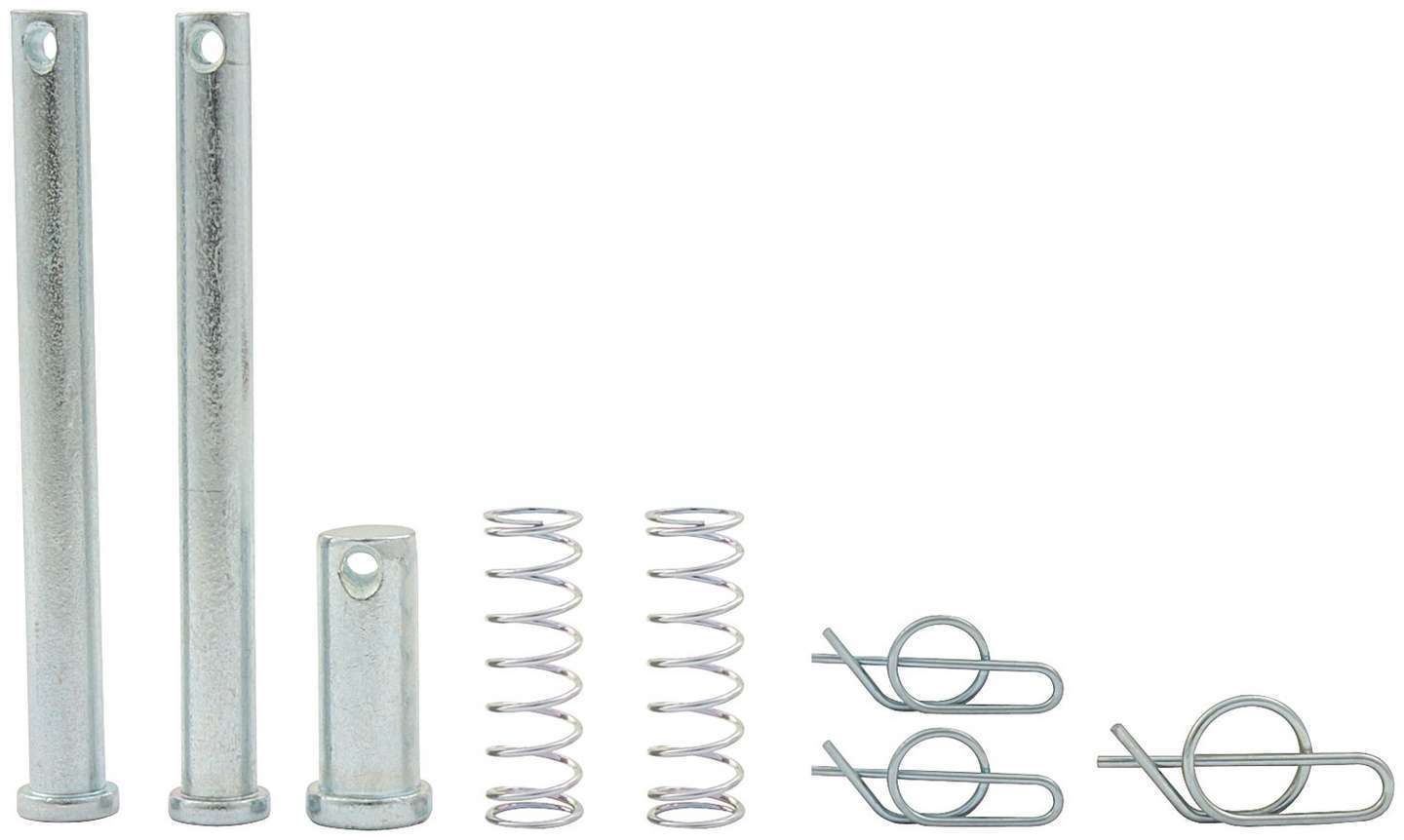 Jacobs Ladder Pin - 1/2 in Diameter - 1-1/2 in Long - Clips / Springs - Steel - Zinc Oxide - Sprint Car - Kit