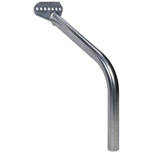 Wing Post - Front - Bent - 13.5 in Long - 1 in OD - Passenger Side Sideboard - Steel - Chrome - Sprint Car - Each