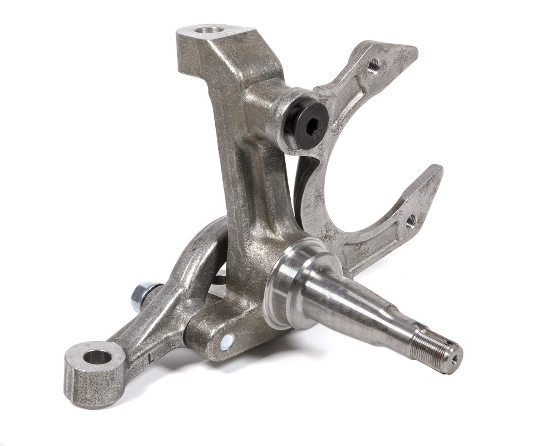 Spindle - Stock Pin Height - 8 Degree - Driver Side - IMCA Approved - Steering Arm / Caliper Bracket Included - Forged Steel - Natural - Ford Mustang II - Each