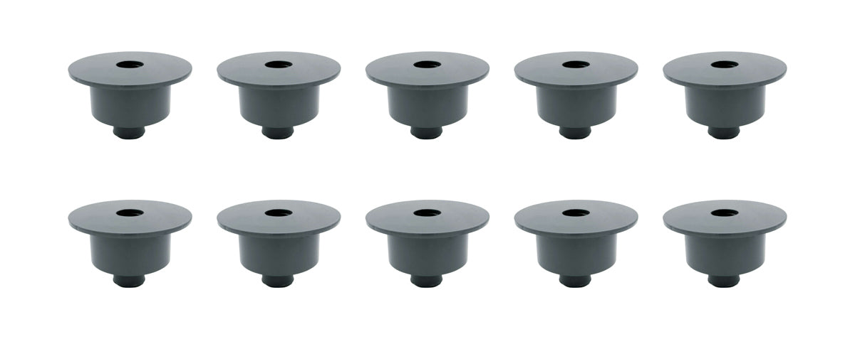 Spring Cup - Upper - Oversize - 5-1/2 in OD Spring - Steel - Black Powder Coat - Universal - Set of 10