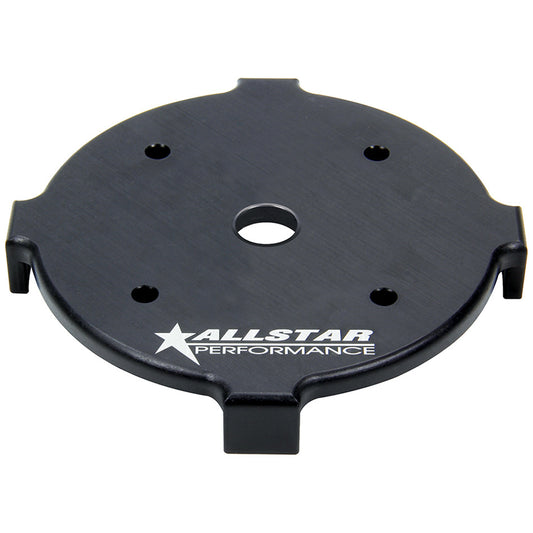 Spring Cup - Lower - Rear - Bolt-On - 1/2 in Mounting Holes - Aluminum - Black Anodized - 5 in OD Springs - Each