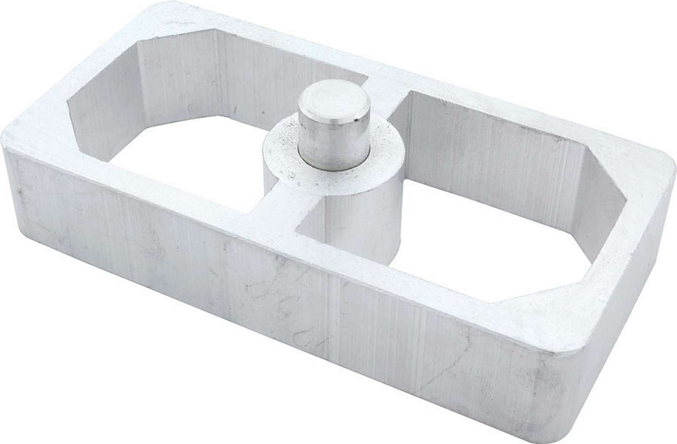 Leaf Spring Block - 1 in Height - 2.5 in Width - 5 in Length - 9/16 in Diameter Pin - Extruded Aluminum - Natural - Universal - Each